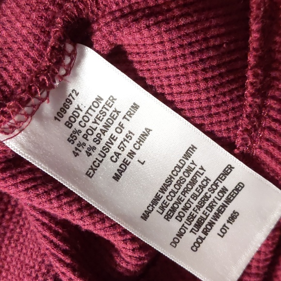 Marc New York Maroon Long Sleeve Size L - Picture 6 of 6